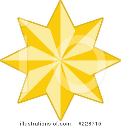 Royalty-Free (RF) Golden Star Clipart Illustration by KJ Pargeter - Stock Sample #228715