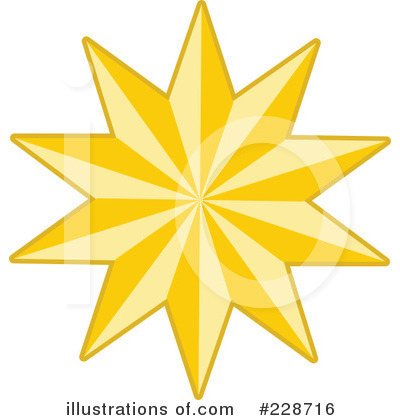 Royalty-Free (RF) Golden Star Clipart Illustration by KJ Pargeter - Stock Sample #228716