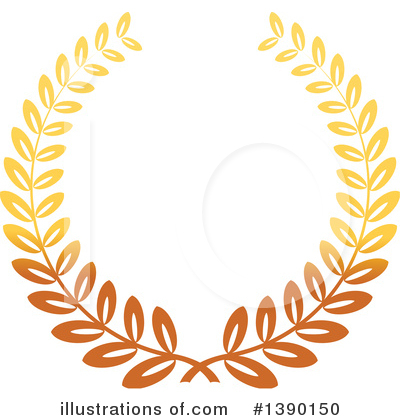 Royalty-Free (RF) Golden Wreath Clipart Illustration by Vector Tradition SM - Stock Sample #1390150