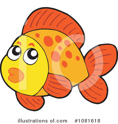 Royalty-Free (RF) Goldfish Clipart Illustration by visekart - Stock Sample #1081618
