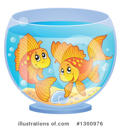 Royalty-Free (RF) Goldfish Clipart Illustration by visekart - Stock Sample #1300976