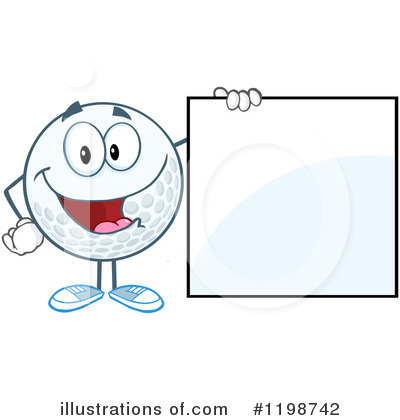 Royalty-Free (RF) Golf Ball Clipart Illustration by Hit Toon - Stock Sample #1198742