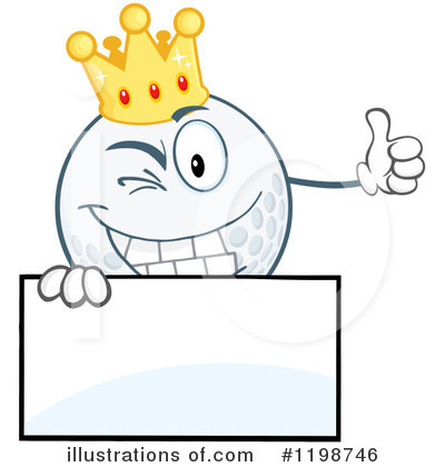 Royalty-Free (RF) Golf Ball Clipart Illustration by Hit Toon - Stock Sample #1198746