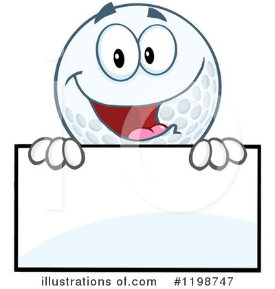 Royalty-Free (RF) Golf Ball Clipart Illustration by Hit Toon - Stock Sample #1198747