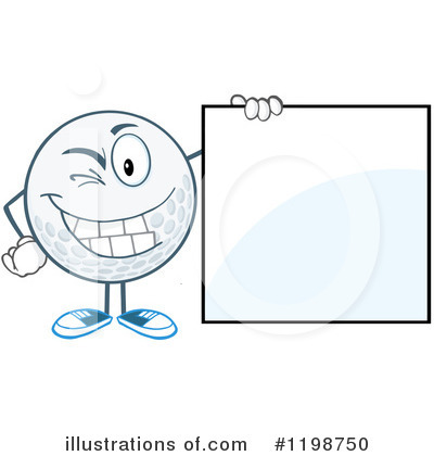 Royalty-Free (RF) Golf Ball Clipart Illustration by Hit Toon - Stock Sample #1198750