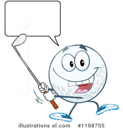 Royalty-Free (RF) Golf Ball Clipart Illustration by Hit Toon - Stock Sample #1198755