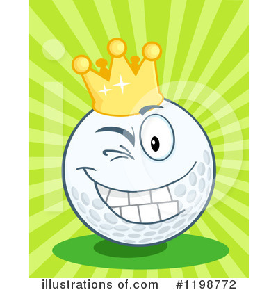 Royalty-Free (RF) Golf Ball Clipart Illustration by Hit Toon - Stock Sample #1198772