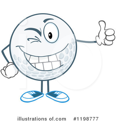 Royalty-Free (RF) Golf Ball Clipart Illustration by Hit Toon - Stock Sample #1198777