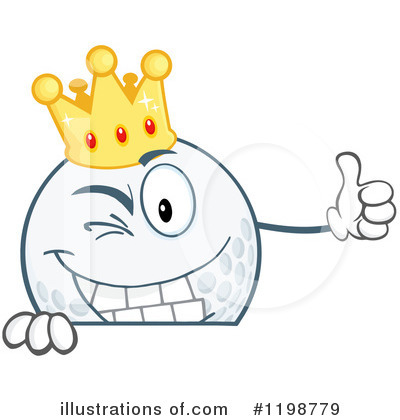 Royalty-Free (RF) Golf Ball Clipart Illustration by Hit Toon - Stock Sample #1198779