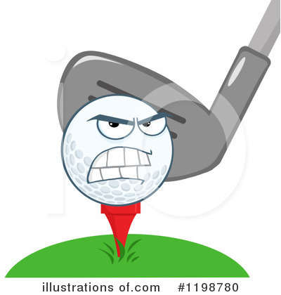 Royalty-Free (RF) Golf Ball Clipart Illustration by Hit Toon - Stock Sample #1198780