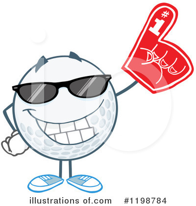 Royalty-Free (RF) Golf Ball Clipart Illustration by Hit Toon - Stock Sample #1198784