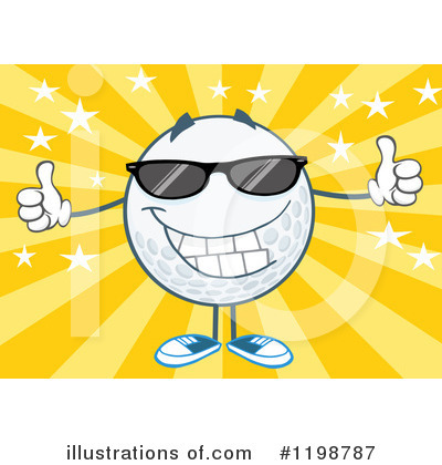 Royalty-Free (RF) Golf Ball Clipart Illustration by Hit Toon - Stock Sample #1198787