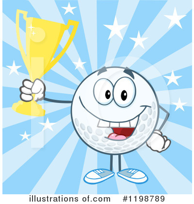 Royalty-Free (RF) Golf Ball Clipart Illustration by Hit Toon - Stock Sample #1198789