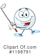 Golf Ball Clipart #1198791 by Hit Toon