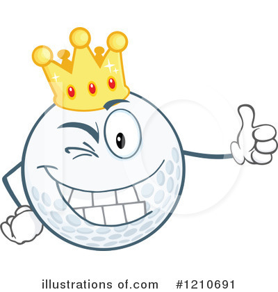 Royalty-Free (RF) Golf Ball Clipart Illustration by Hit Toon - Stock Sample #1210691