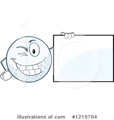 Royalty-Free (RF) Golf Ball Clipart Illustration by Hit Toon - Stock Sample #1210704