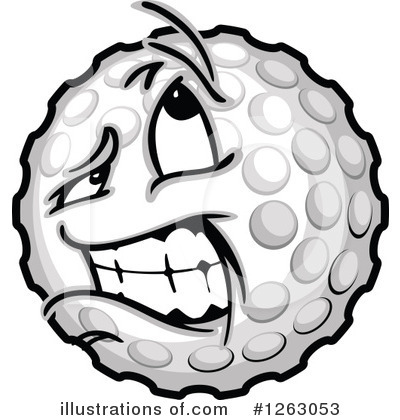 Royalty-Free (RF) Golf Ball Clipart Illustration by Chromaco - Stock Sample #1263053