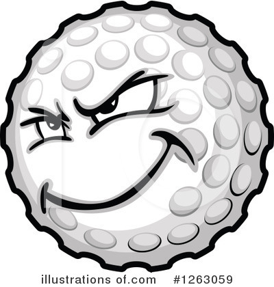 Royalty-Free (RF) Golf Ball Clipart Illustration by Chromaco - Stock Sample #1263059