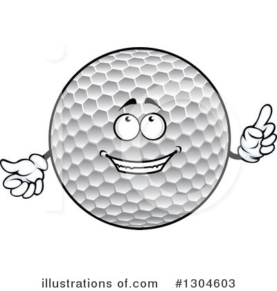 Royalty-Free (RF) Golf Ball Clipart Illustration by Vector Tradition SM - Stock Sample #1304603