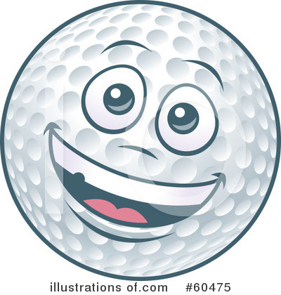 Royalty-Free (RF) Golf Ball Clipart Illustration by John Schwegel - Stock Sample #60475