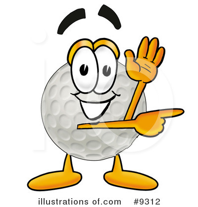 Royalty-Free (RF) Golf Ball Clipart Illustration by Mascot Junction - Stock Sample #9312