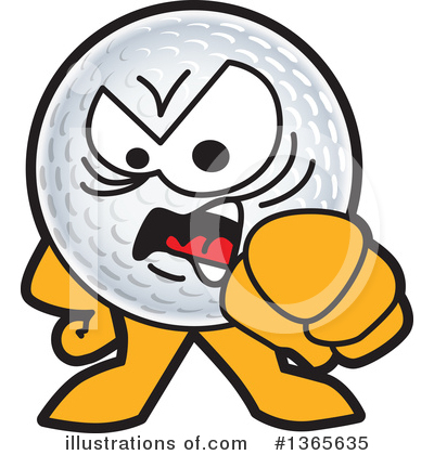Royalty-Free (RF) Golf Ball Sports Mascot Clipart Illustration by Mascot Junction - Stock Sample #1365635