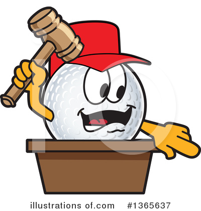 Royalty-Free (RF) Golf Ball Sports Mascot Clipart Illustration by Mascot Junction - Stock Sample #1365637