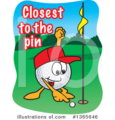 Royalty-Free (RF) Golf Ball Sports Mascot Clipart Illustration by Mascot Junction - Stock Sample #1365646