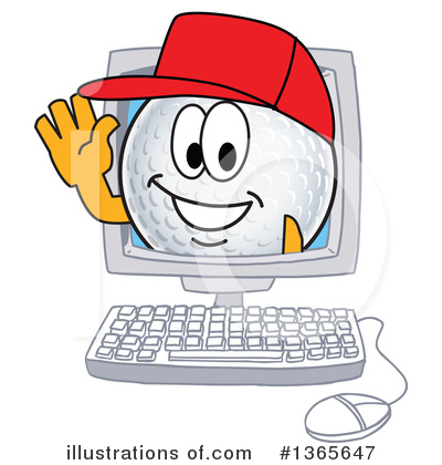 Royalty-Free (RF) Golf Ball Sports Mascot Clipart Illustration by Mascot Junction - Stock Sample #1365647