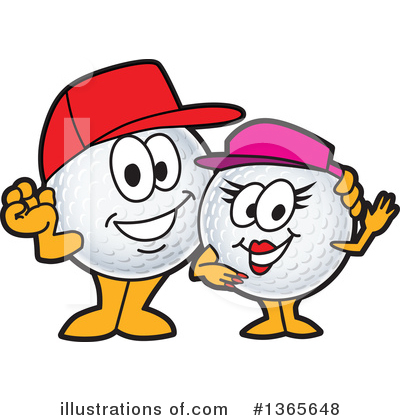 Royalty-Free (RF) Golf Ball Sports Mascot Clipart Illustration by Mascot Junction - Stock Sample #1365648