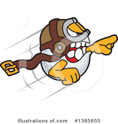 Royalty-Free (RF) Golf Ball Sports Mascot Clipart Illustration by Mascot Junction - Stock Sample #1365655