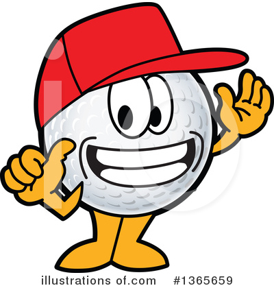 Royalty-Free (RF) Golf Ball Sports Mascot Clipart Illustration by Mascot Junction - Stock Sample #1365659