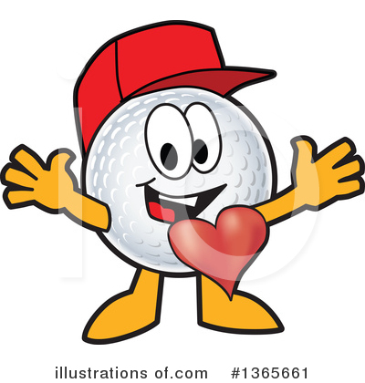 Royalty-Free (RF) Golf Ball Sports Mascot Clipart Illustration by Mascot Junction - Stock Sample #1365661