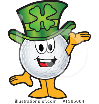Royalty-Free (RF) Golf Ball Sports Mascot Clipart Illustration by Mascot Junction - Stock Sample #1365664