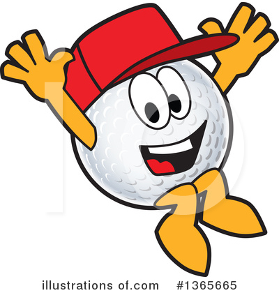 Royalty-Free (RF) Golf Ball Sports Mascot Clipart Illustration by Mascot Junction - Stock Sample #1365665