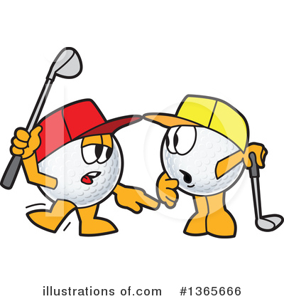 Royalty-Free (RF) Golf Ball Sports Mascot Clipart Illustration by Mascot Junction - Stock Sample #1365666