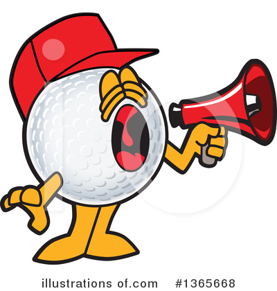 Royalty-Free (RF) Golf Ball Sports Mascot Clipart Illustration by Mascot Junction - Stock Sample #1365668
