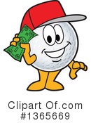 Golf Ball Sports Mascot Clipart #1365669 by Mascot Junction