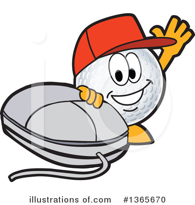 Royalty-Free (RF) Golf Ball Sports Mascot Clipart Illustration by Mascot Junction - Stock Sample #1365670