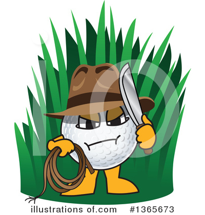 Royalty-Free (RF) Golf Ball Sports Mascot Clipart Illustration by Mascot Junction - Stock Sample #1365673