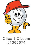 Golf Ball Sports Mascot Clipart #1365674 by Mascot Junction