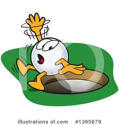 Royalty-Free (RF) Golf Ball Sports Mascot Clipart Illustration by Mascot Junction - Stock Sample #1365679