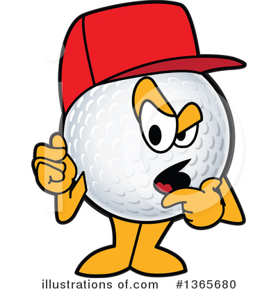 Royalty-Free (RF) Golf Ball Sports Mascot Clipart Illustration by Mascot Junction - Stock Sample #1365680