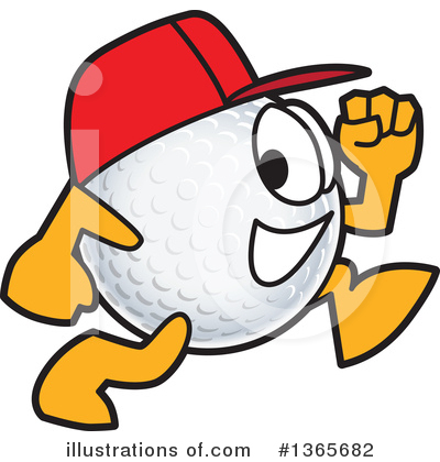 Royalty-Free (RF) Golf Ball Sports Mascot Clipart Illustration by Mascot Junction - Stock Sample #1365682