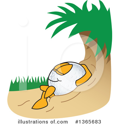 Golf Ball Sports Mascot Clipart #1365683 by Mascot Junction