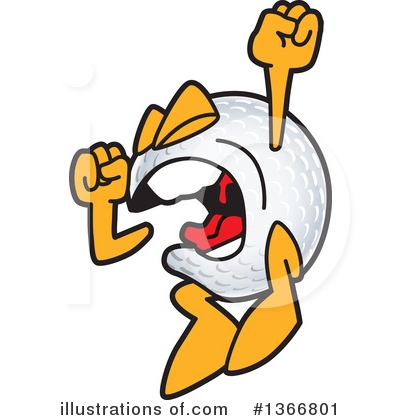 Royalty-Free (RF) Golf Ball Sports Mascot Clipart Illustration by Mascot Junction - Stock Sample #1366801