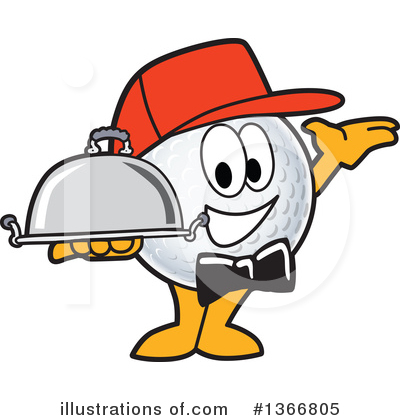 Royalty-Free (RF) Golf Ball Sports Mascot Clipart Illustration by Mascot Junction - Stock Sample #1366805