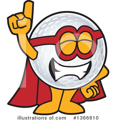 Royalty-Free (RF) Golf Ball Sports Mascot Clipart Illustration by Mascot Junction - Stock Sample #1366810