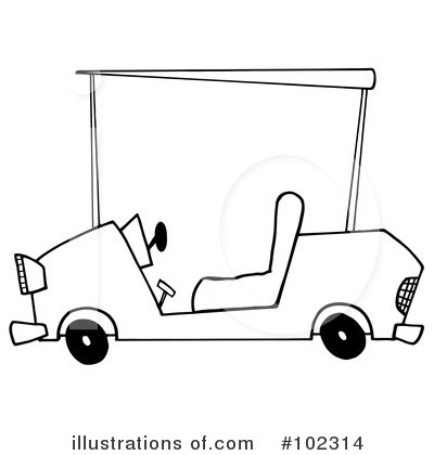 Royalty-Free (RF) Golf Cart Clipart Illustration by Hit Toon - Stock Sample #102314