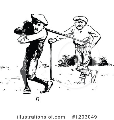 Golfing Clipart #1203049 by Prawny Vintage